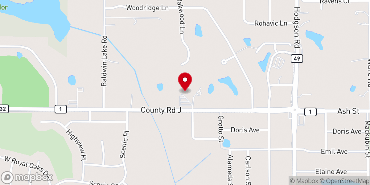 Map showing location of Rice Creek Covenant Church