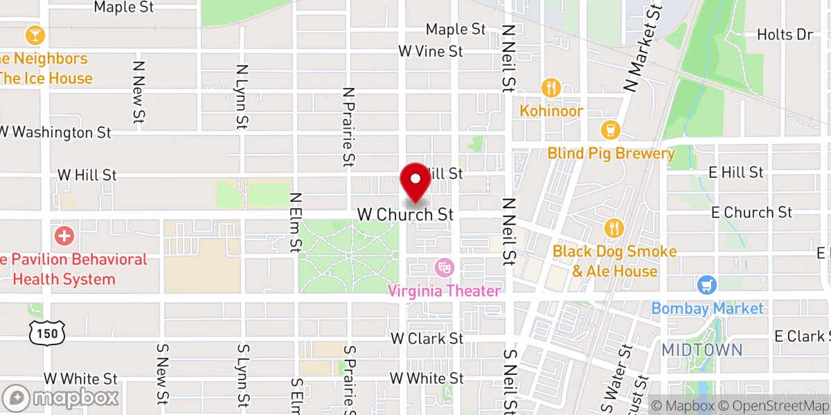 Map showing location of First United Methodist Church