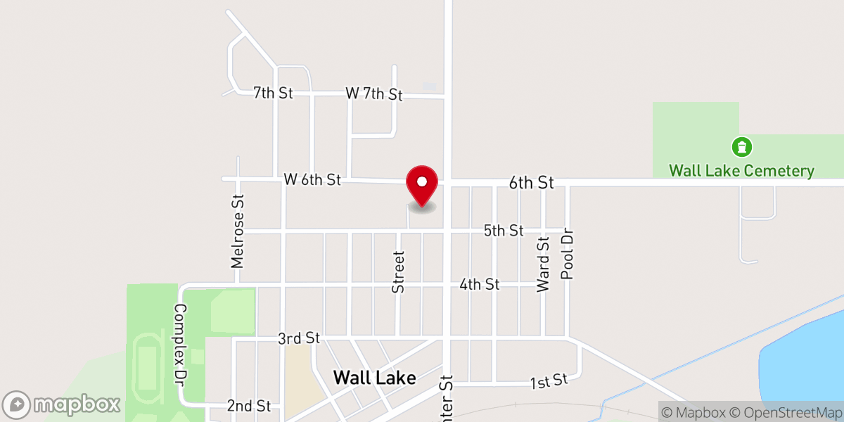Map showing location of St. Joseph's Catholic Church