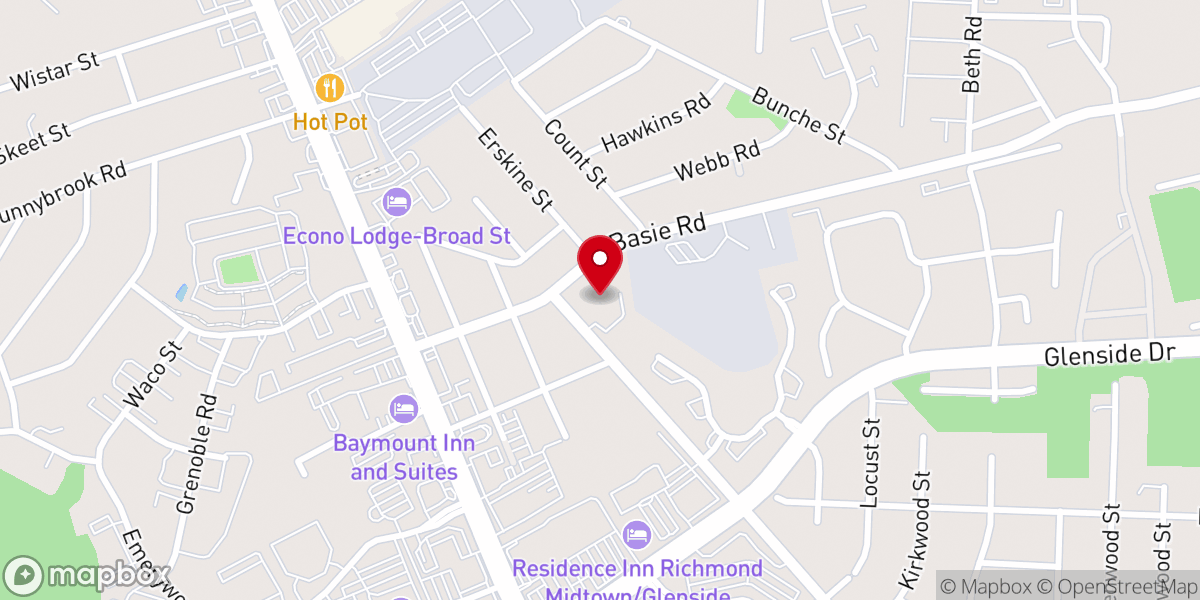 Map showing location of Pilgrim Journey Baptist Church