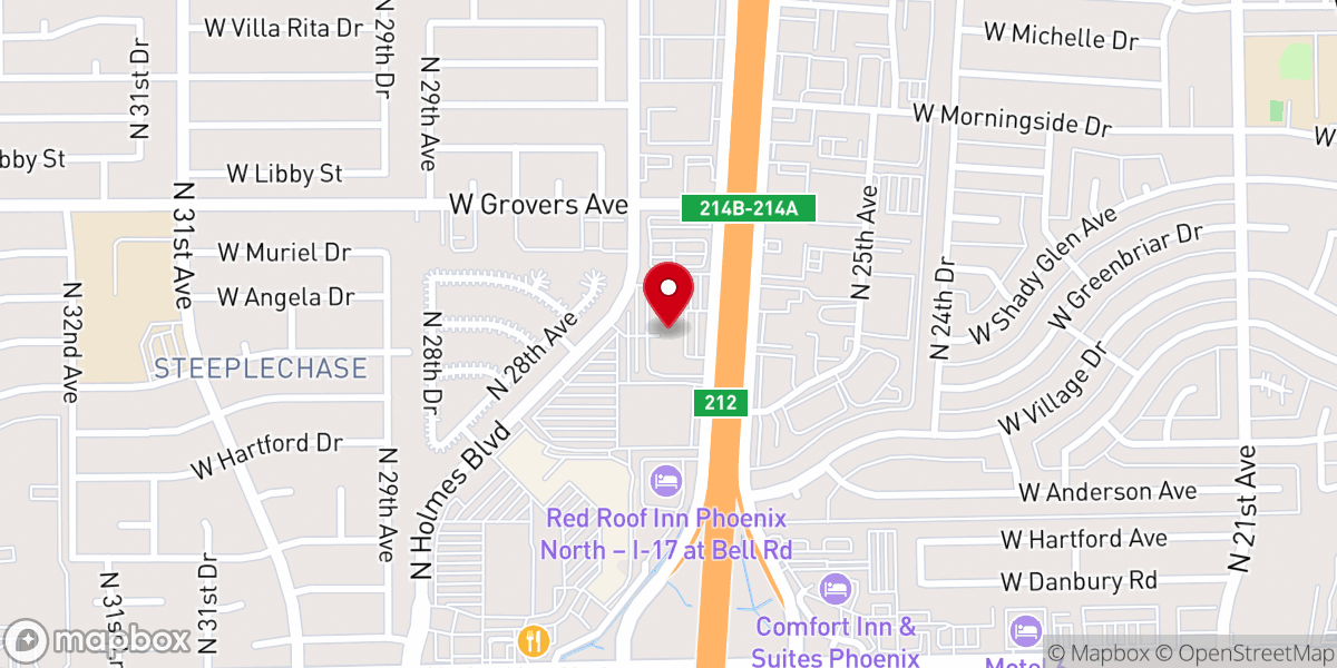 Map showing location of Desert Breeze Community Church