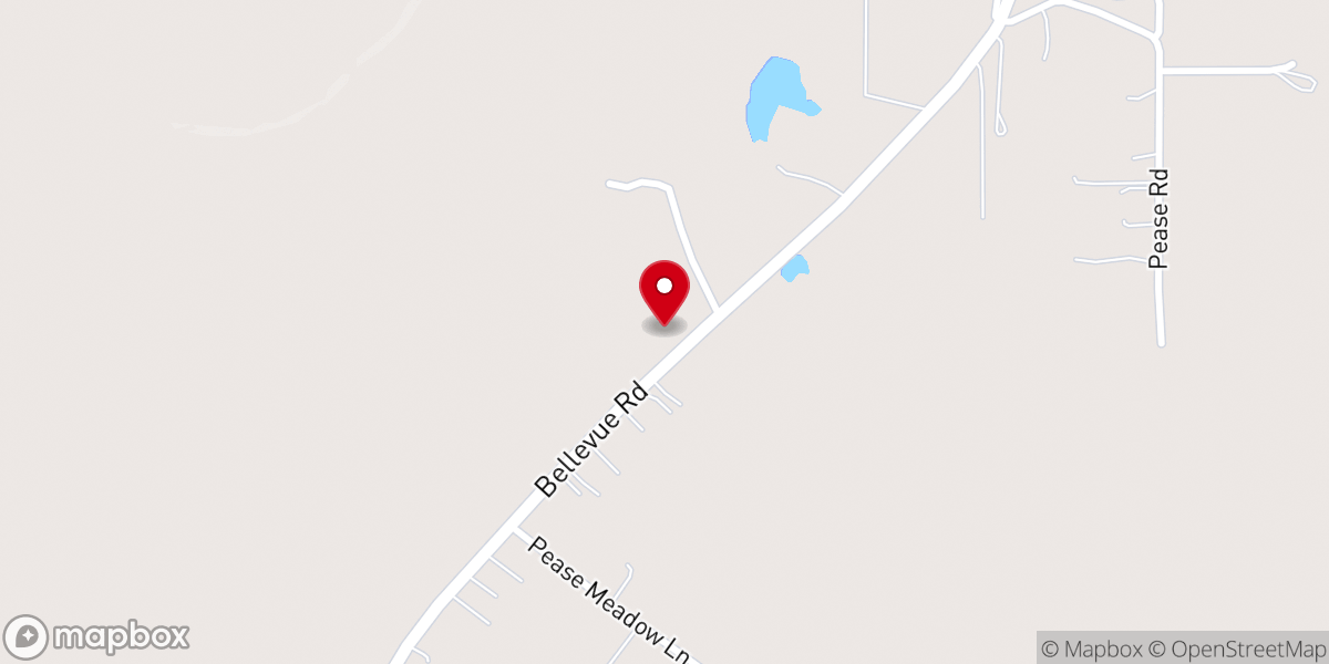 Map showing location of Pease Chapel