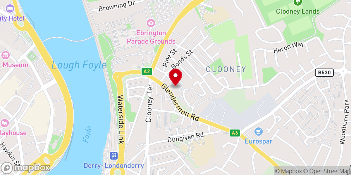 Map showing location of All Saints' Centre