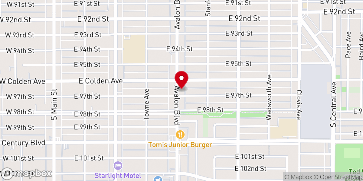 Map showing location of Gethsemane Christian Love MBC
