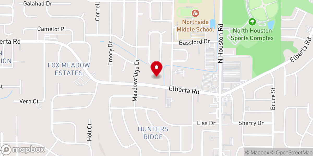 Map showing location of Warner Robins Hispanic Four-Square Church