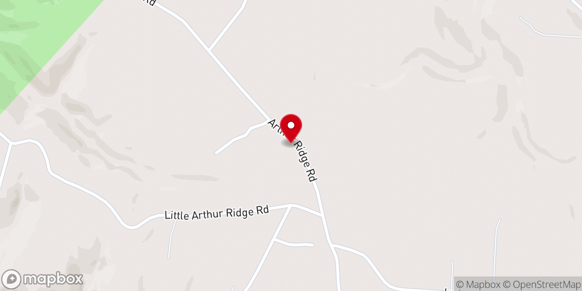 Map showing location of Arthur Ridge Holiness Church