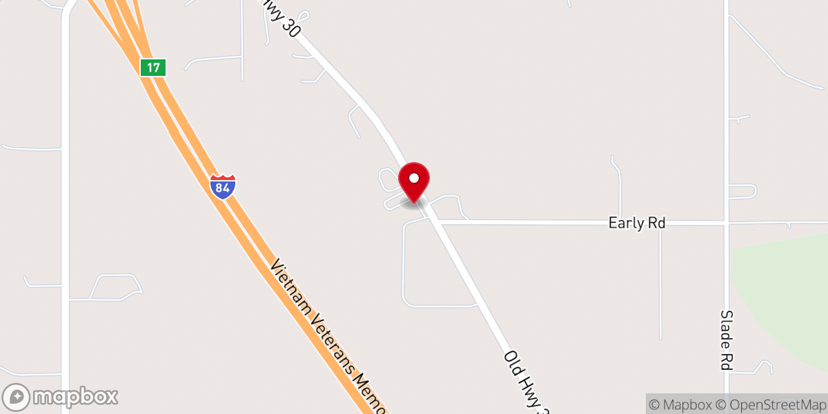 Map showing location of Sand Hollow Baptist Church