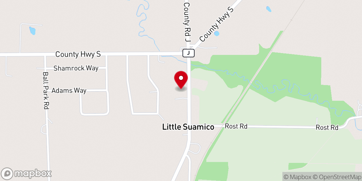 Map showing location of St John's Lutheran Church