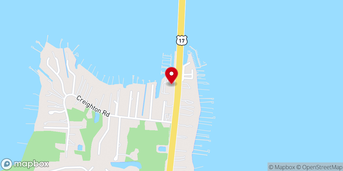 Map showing location of Bluewater Marine Fleming Island