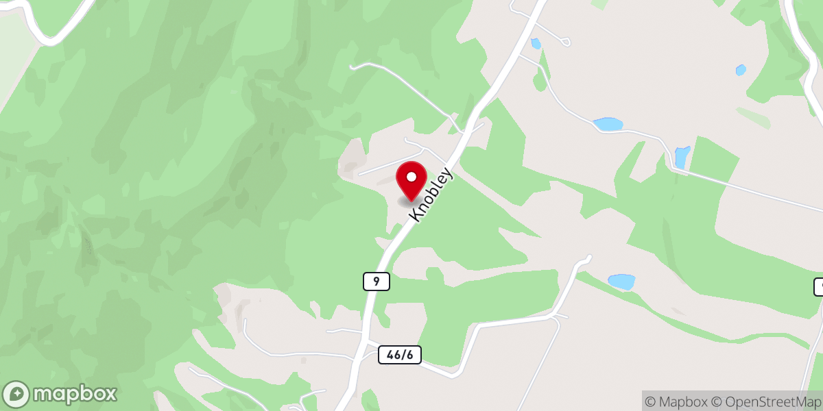 Map showing location of Knobly Church
