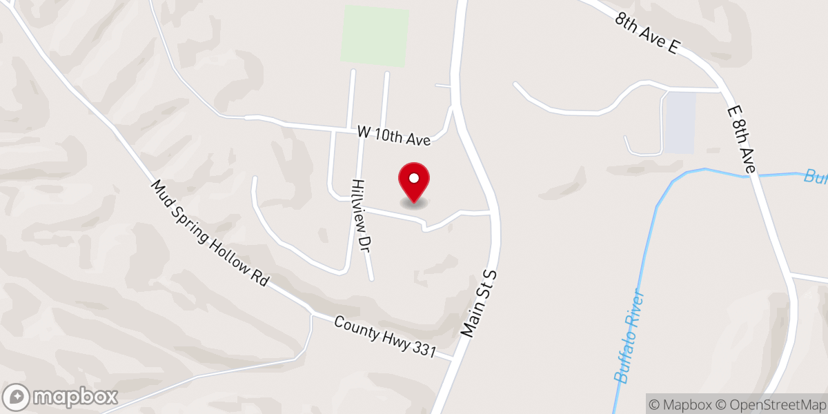 Map showing location of Lobelville Seventh-day Adventist Church