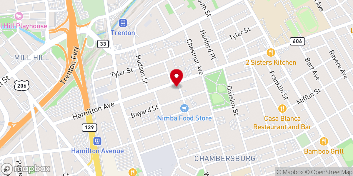 Map showing location of Cristo Rey Church