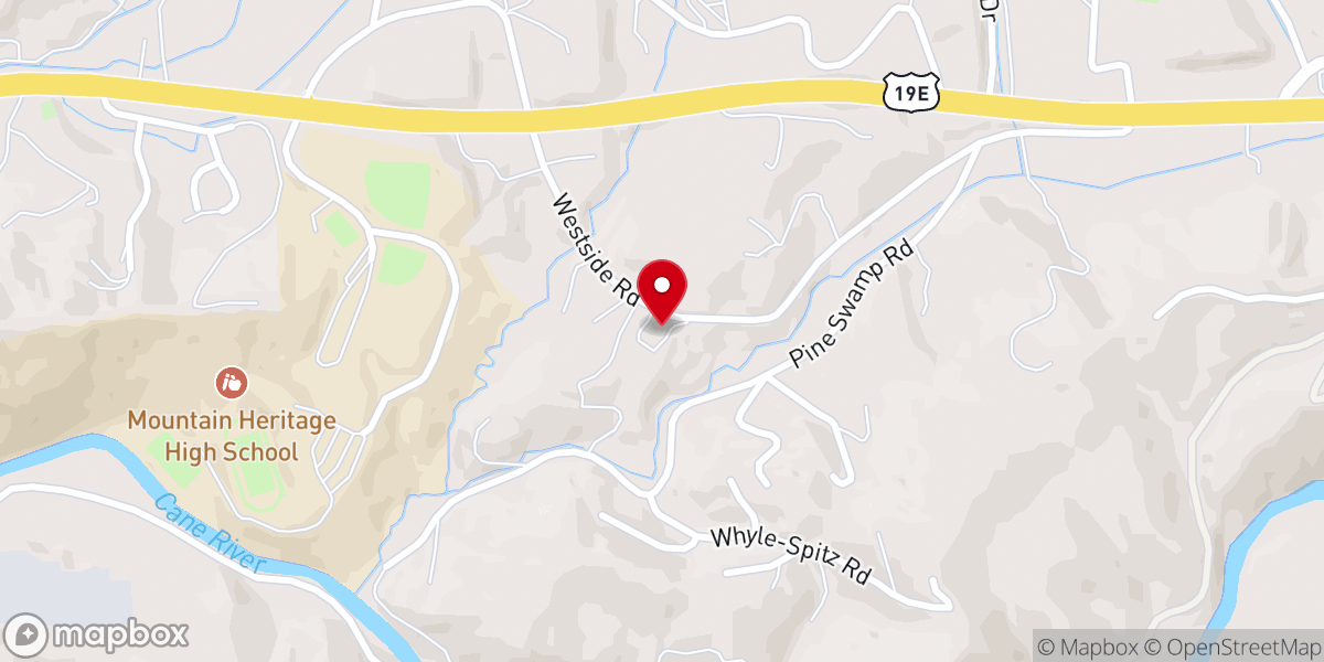 Map showing location of West Burnsville Church of God