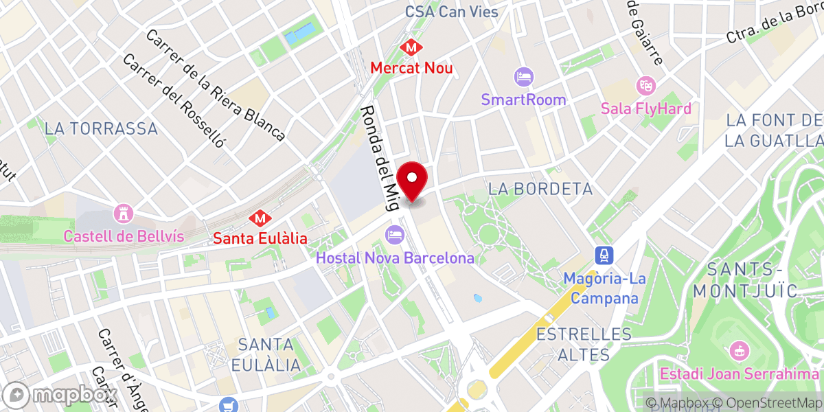 Map showing location of Iglesia Hanseo de Barcelona (Iglesia Coreana)