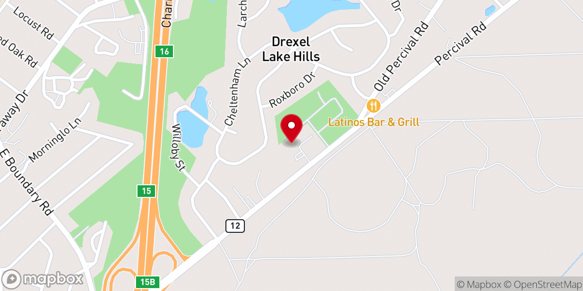 Map showing location of Capital City Baptist Church