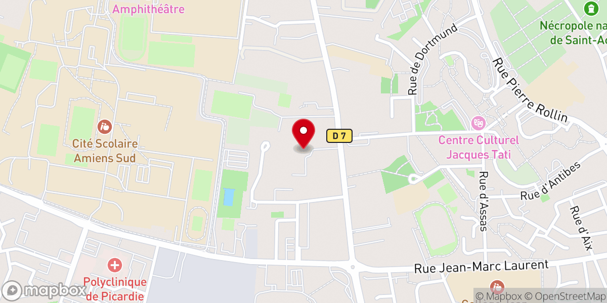 Map showing location of Évêché