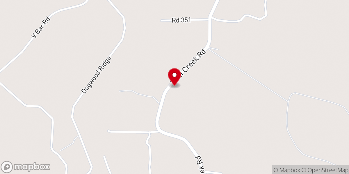 Map showing location of Wolf Creek Community Church