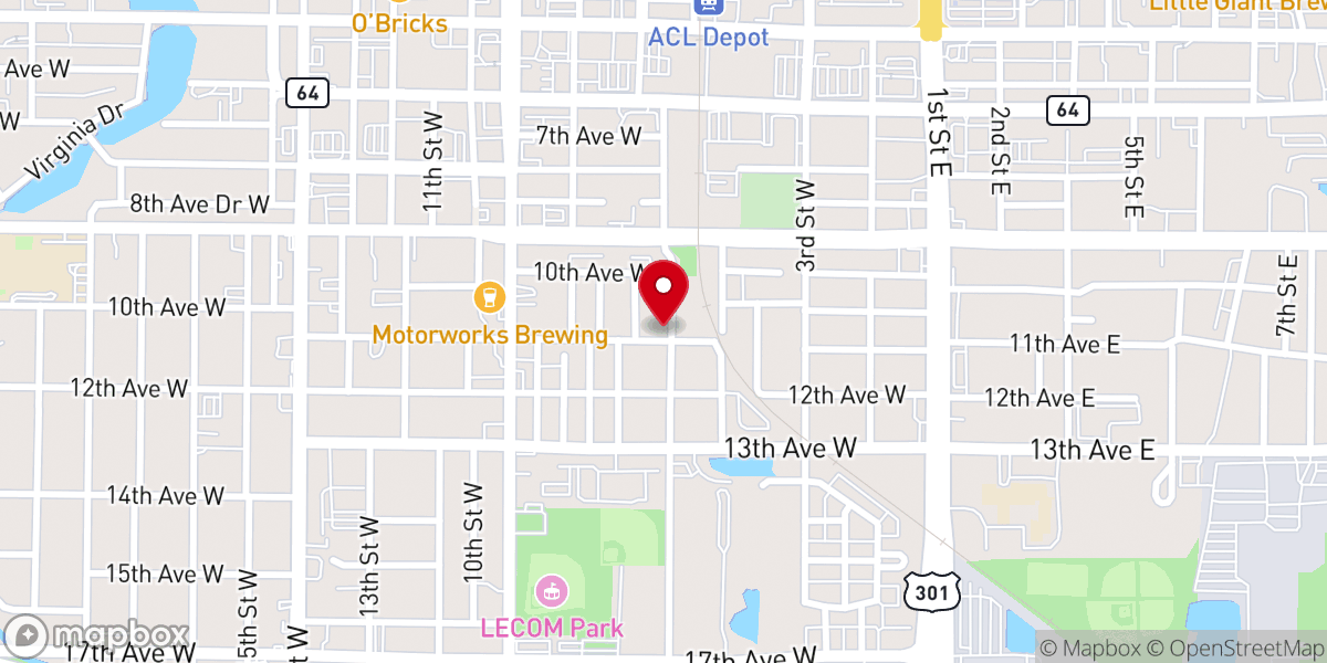 Map showing location of Carter Temple Christian Methodist Episcopal Church