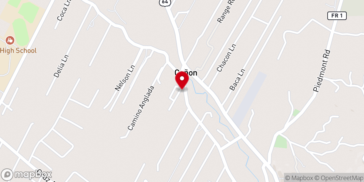 Map showing location of Cañon Brethren School