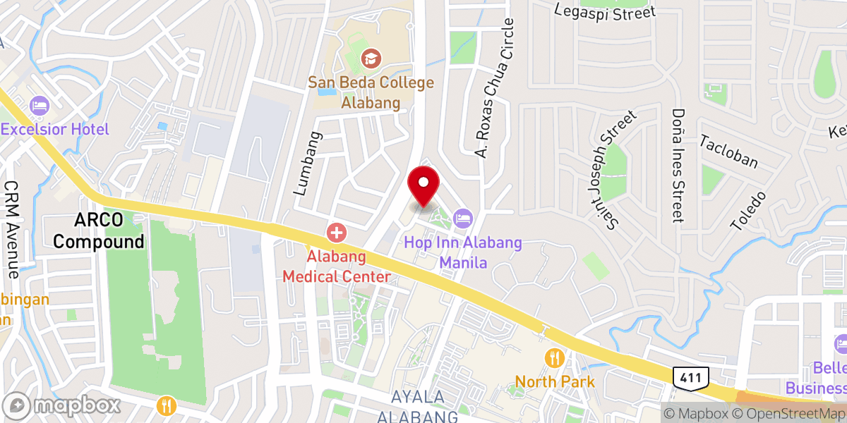 Map showing location of CCF Alabang