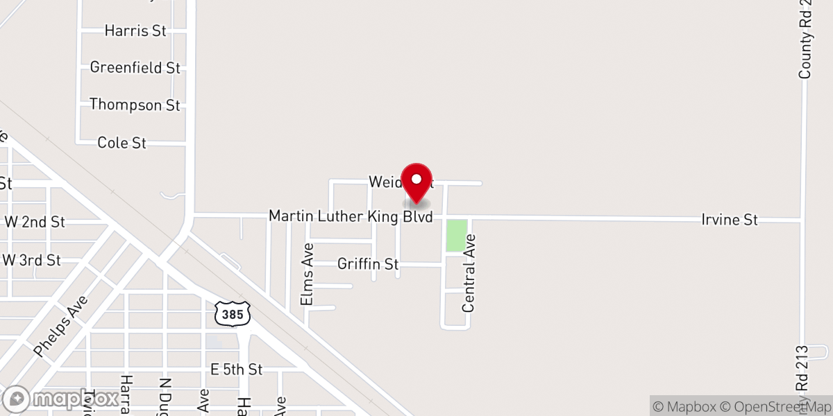 Map showing location of Irvin St First Baptist Church