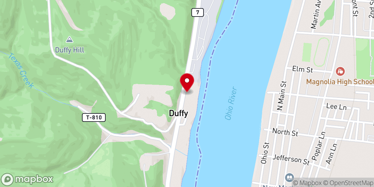 Map showing location of Duffy Church of Christ