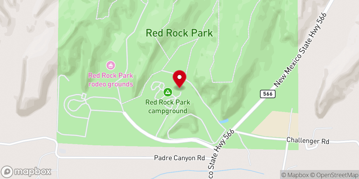 Map showing location of Red Rock Park