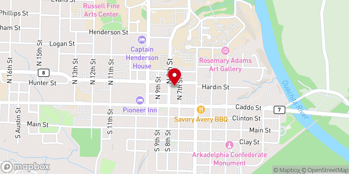 Map showing location of Richwoods Baptist Church
