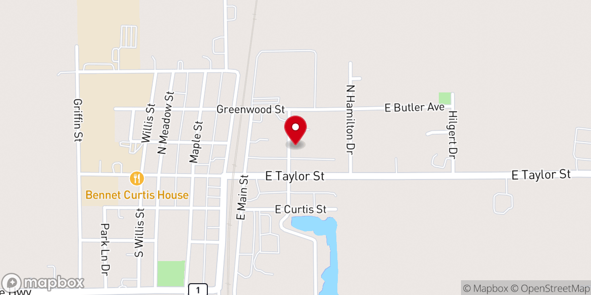 Map showing location of Our Redeemer Lutheran Church