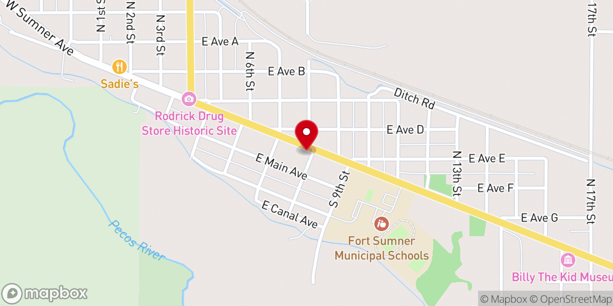 Map showing location of Fellowship Methodist Church