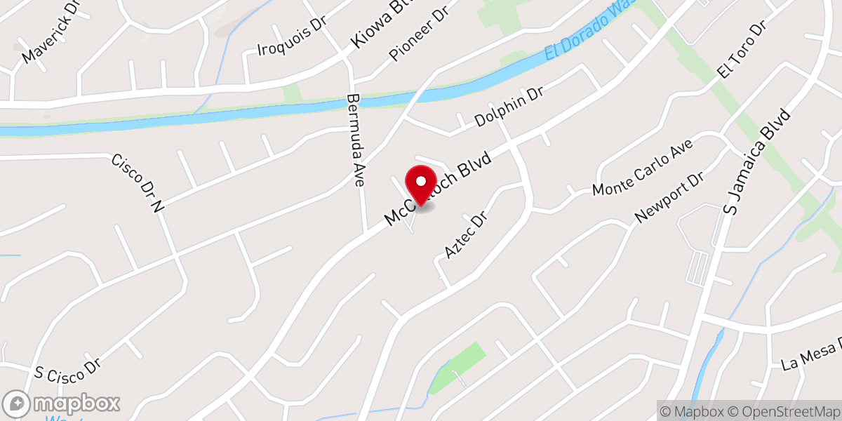Map showing location of Valley Church
