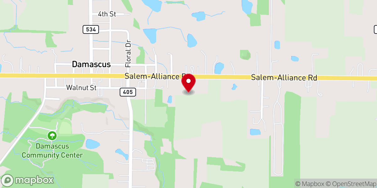 Map showing location of Wilbur Church