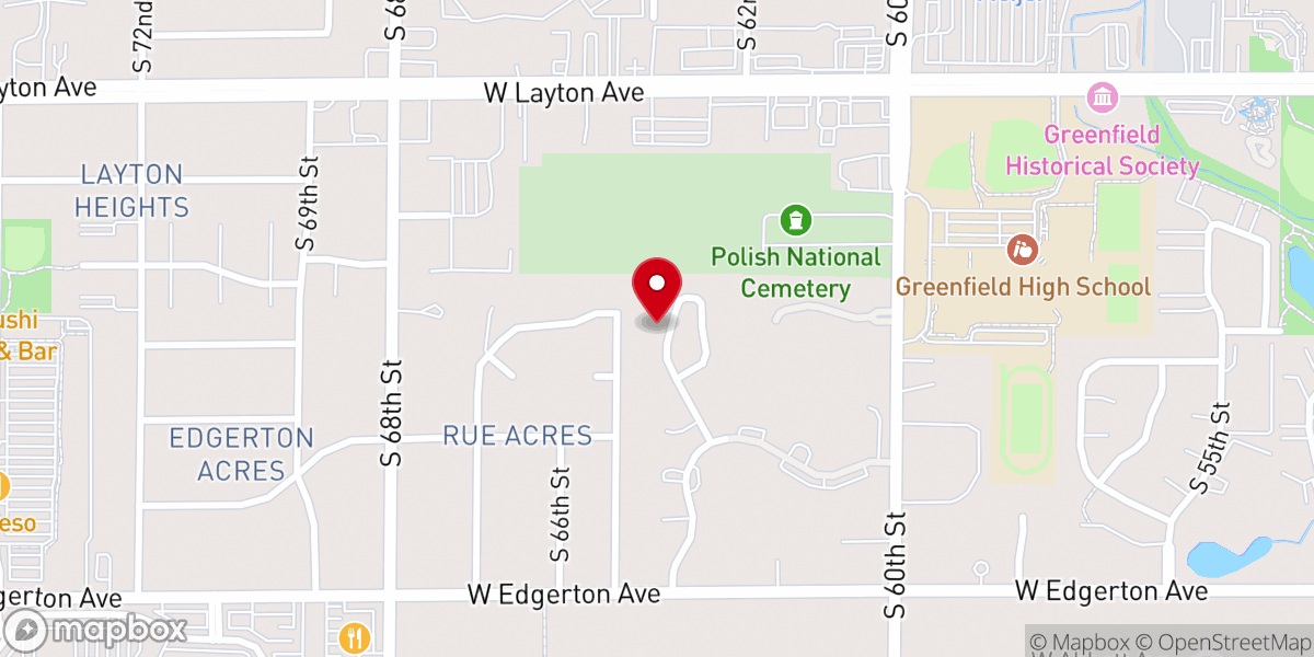 Map showing location of Lutheran Chorale of Milwaukee