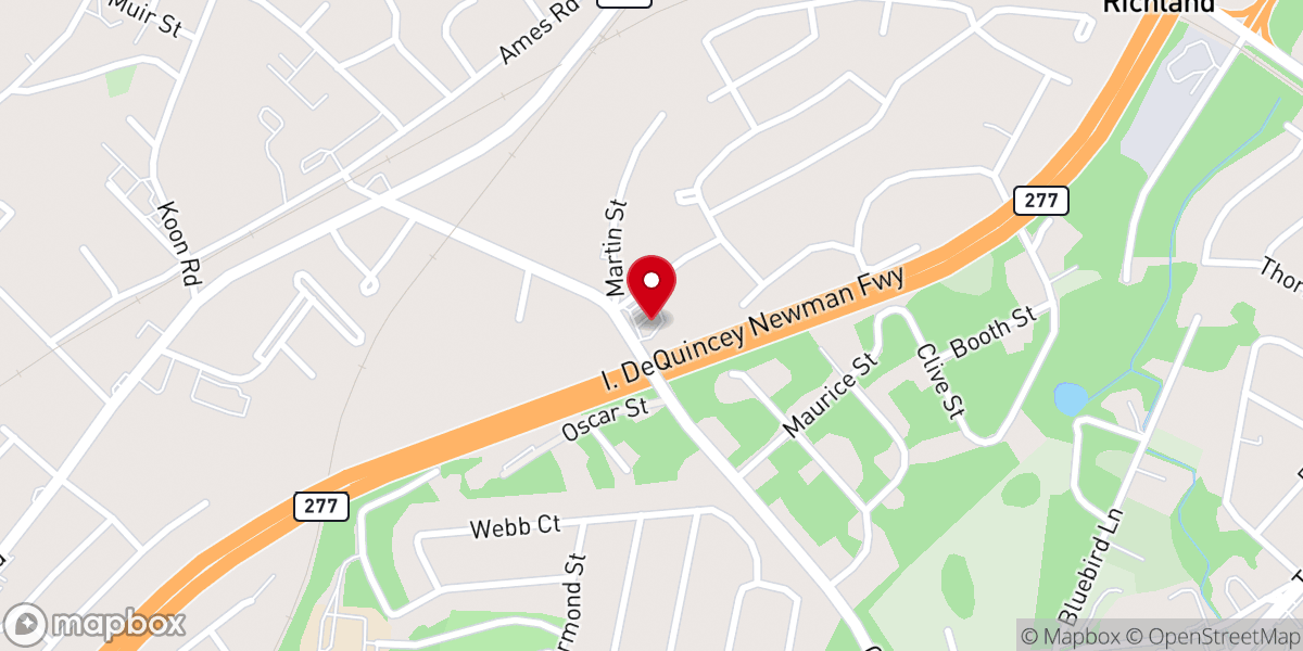 Map showing location of Gill Creek Baptist Church