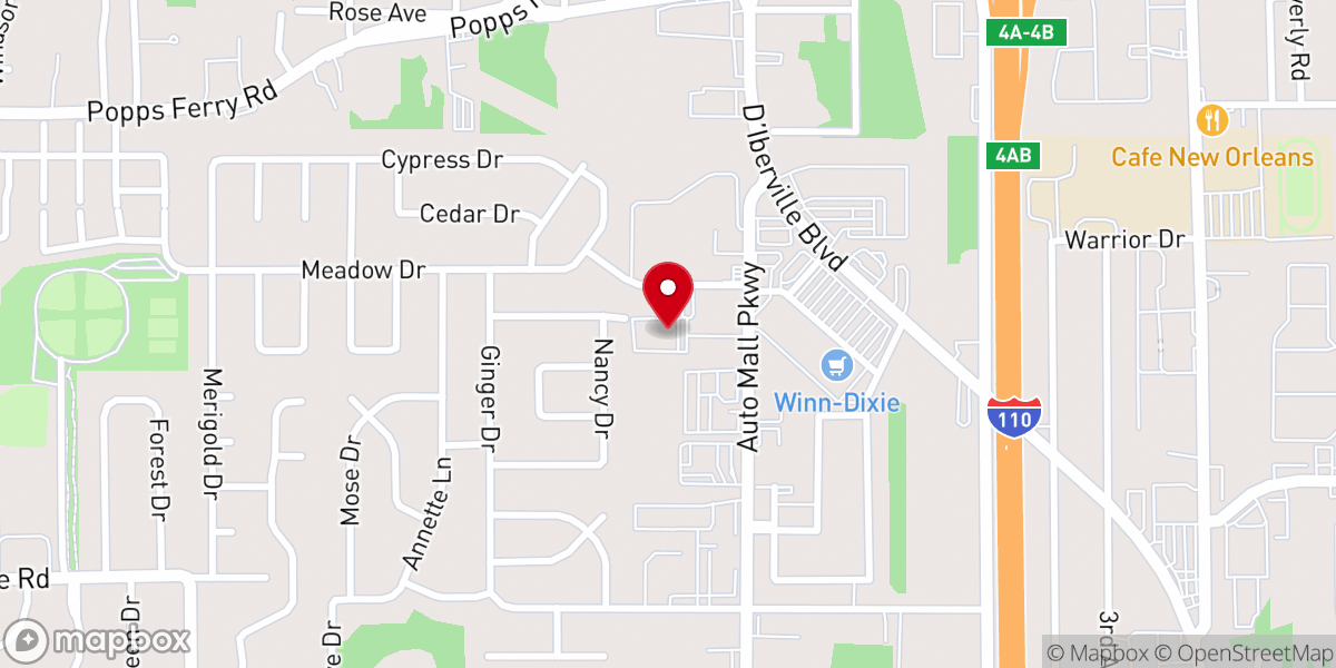 Map showing location of Tabernacle Missionary Baptist