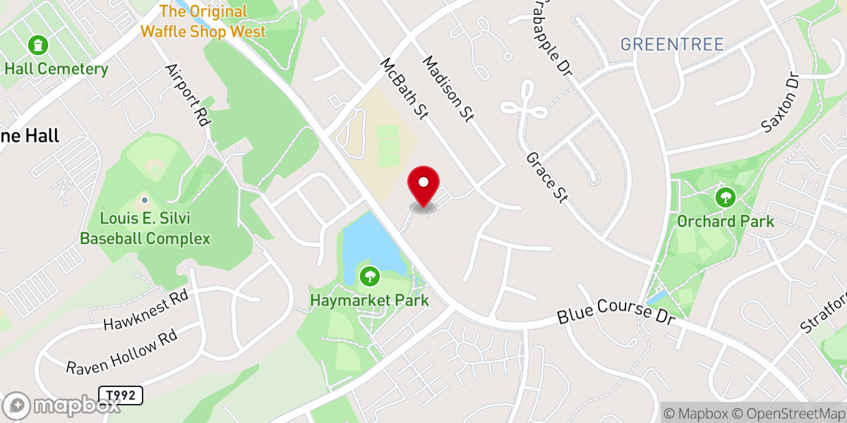 Map showing location of Blue Course Community Church, EFCA