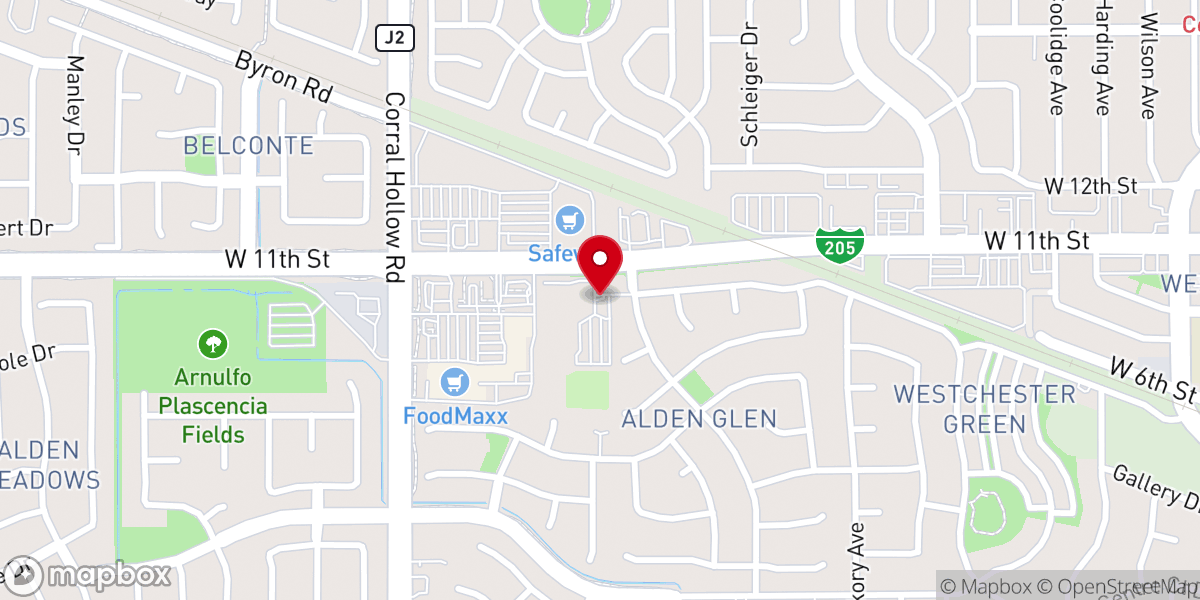 Map showing location of Tracy Community Church