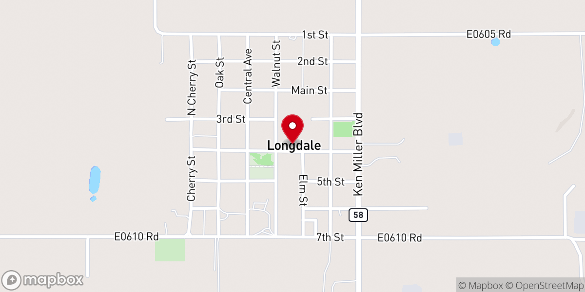 Map showing location of Longdale Community Church