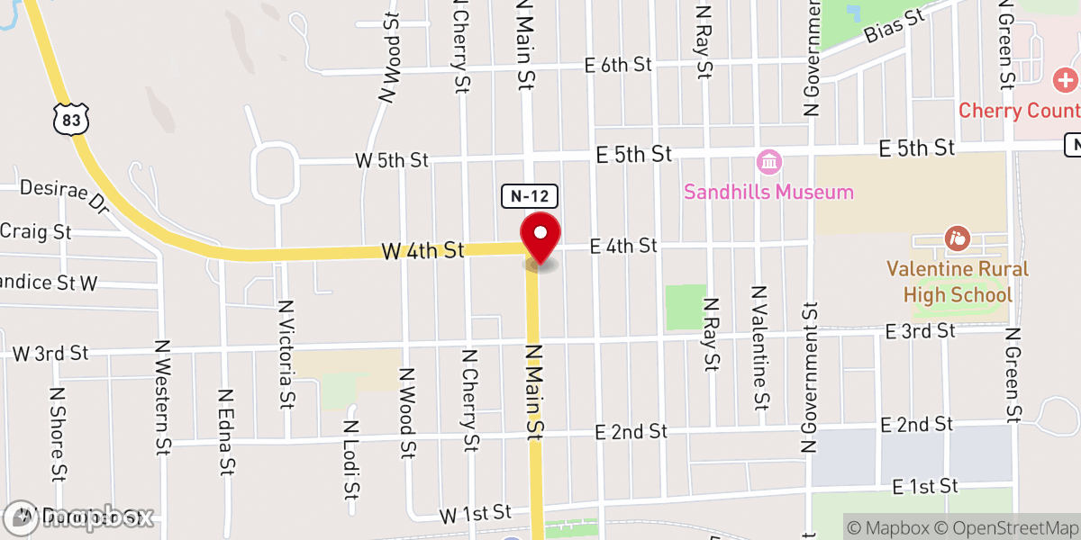 Map showing location of St John's Episcopal Church