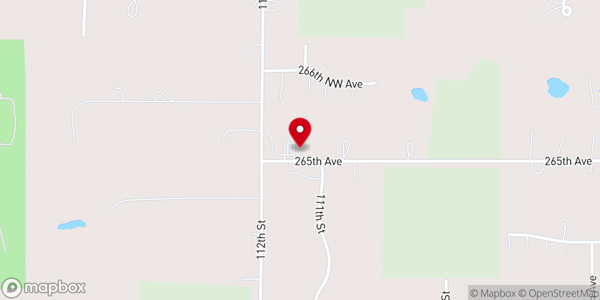 Map showing location of Hope Fellowship Church