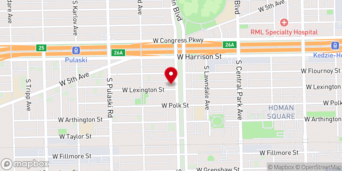 Map showing location of Greater Rock Missionary Baptist Church
