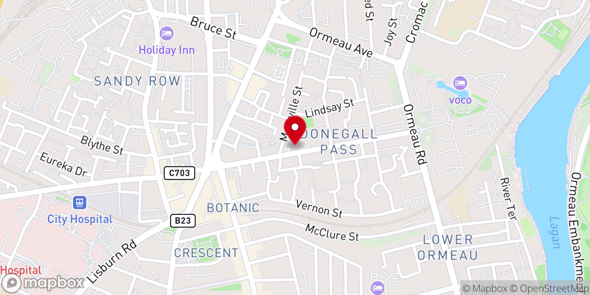 Map showing location of St Mary Magdalene Parish Church, Belfast