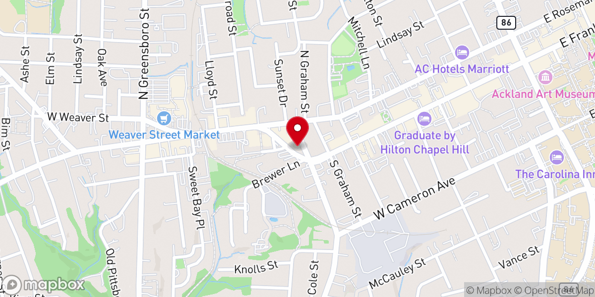 Map showing location of St. Paul African Methodist Episcopal Church - Chapel Hill