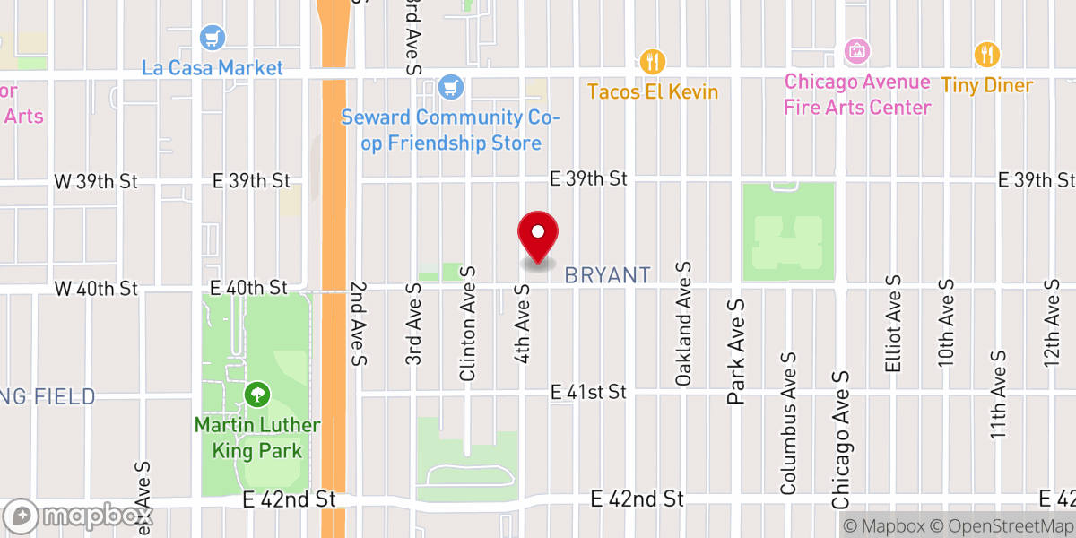Map showing location of El Bethel Baptist Church
