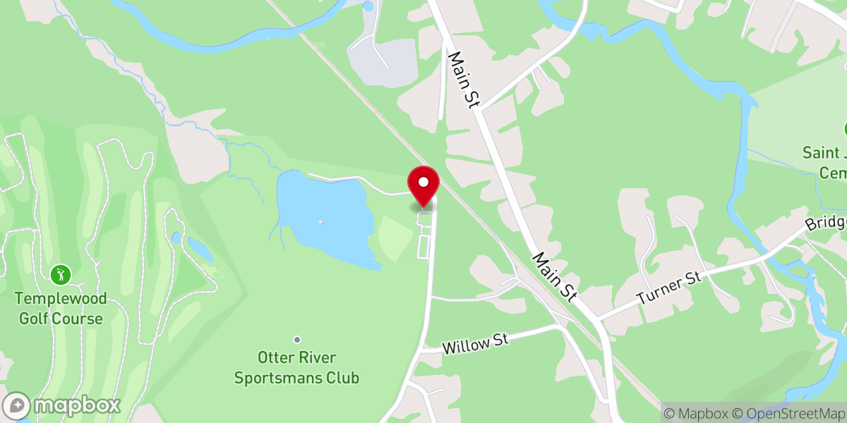 Map showing location of Otter River Sportsman's Club