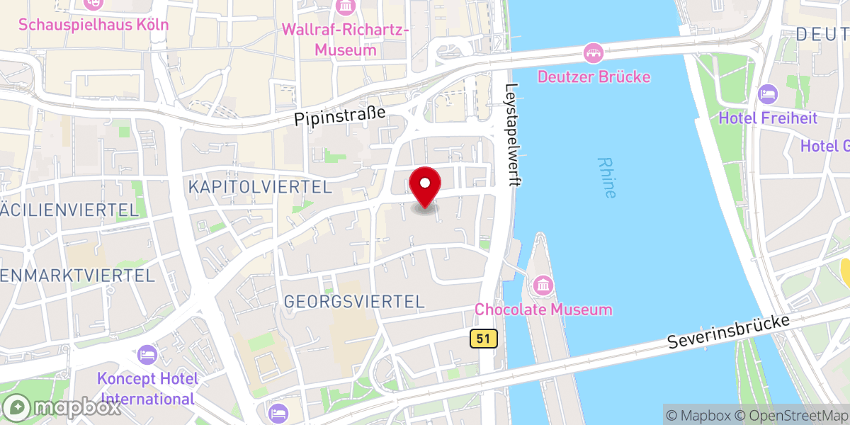 Map showing location of Trinitatiskirche
