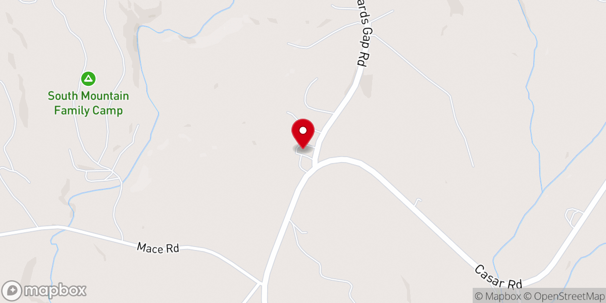 Map showing location of Pisgah Baptist Church