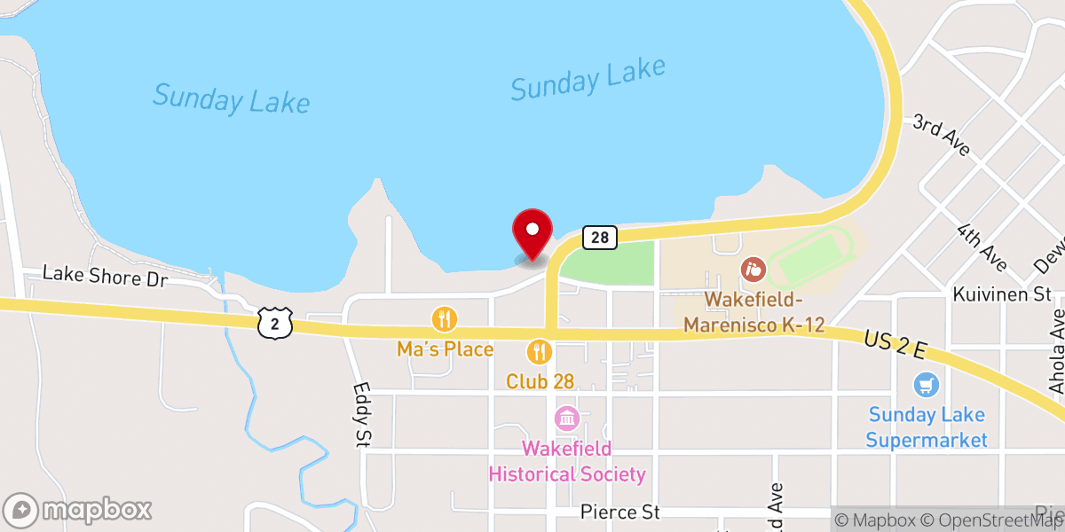 Map showing location of Wakefield Chamber of Commerce