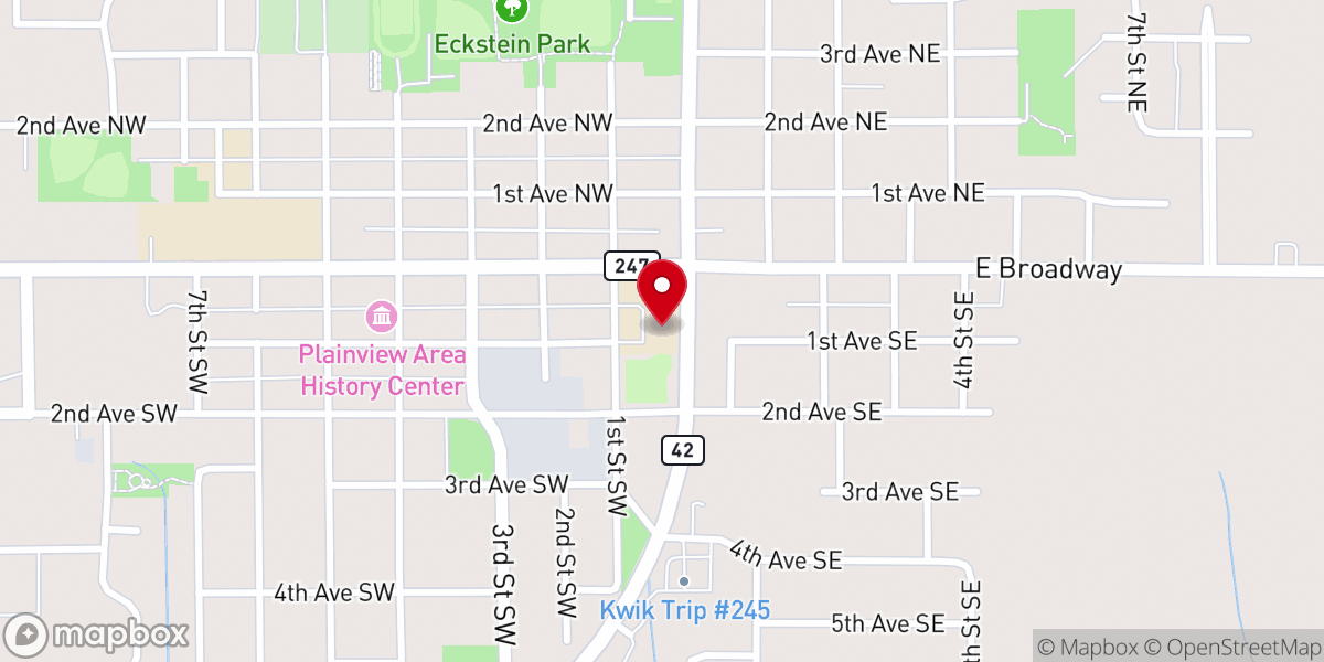 Map showing location of Immanuel Lutheran School - Plainview
