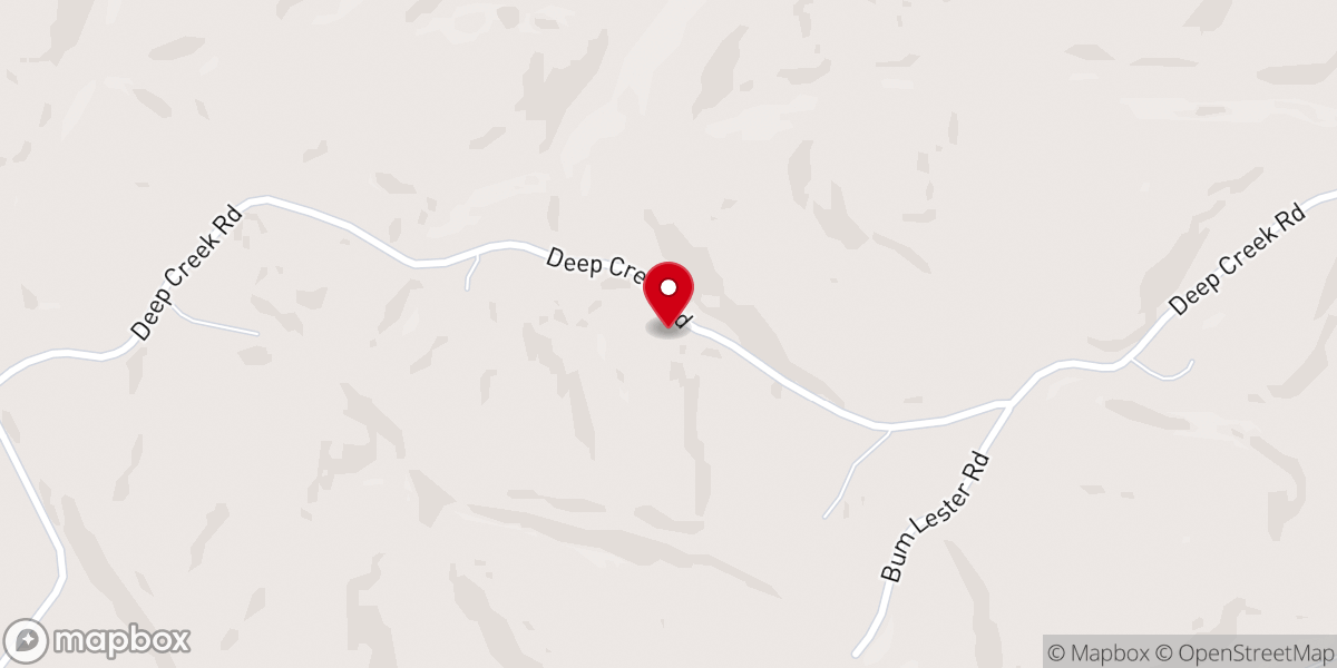 Map showing location of Deep Creek Baptist Church